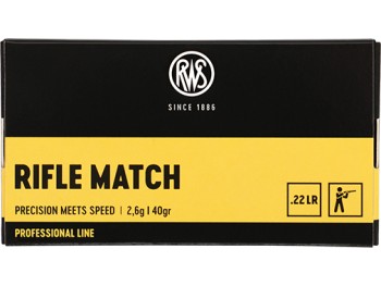 CARTOUCHE 22LR RWS RIFLE MATCH BOITE DE 50X 
