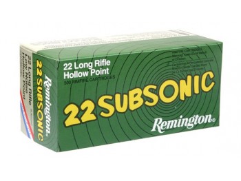 CARTOUCHE REMINGTON 22LR SUBSONIQUE BOITE DE 50