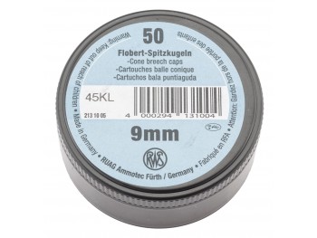 CARTOUCHE FLOBERT BALLE RWS 9 MM CONIQUE BOITE 50X