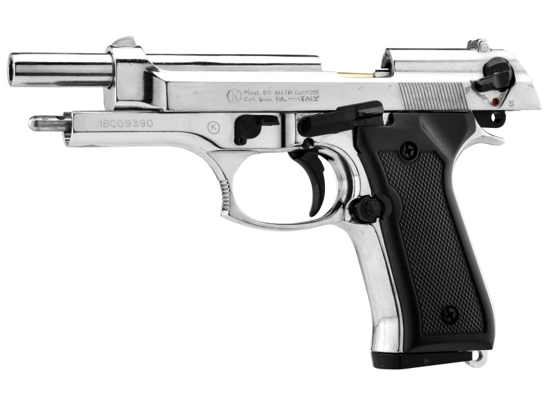 Pistolet à Blanc Kimar 92 Auto Chromé 9mm PAK - Pistolets d'alarme (7988281)